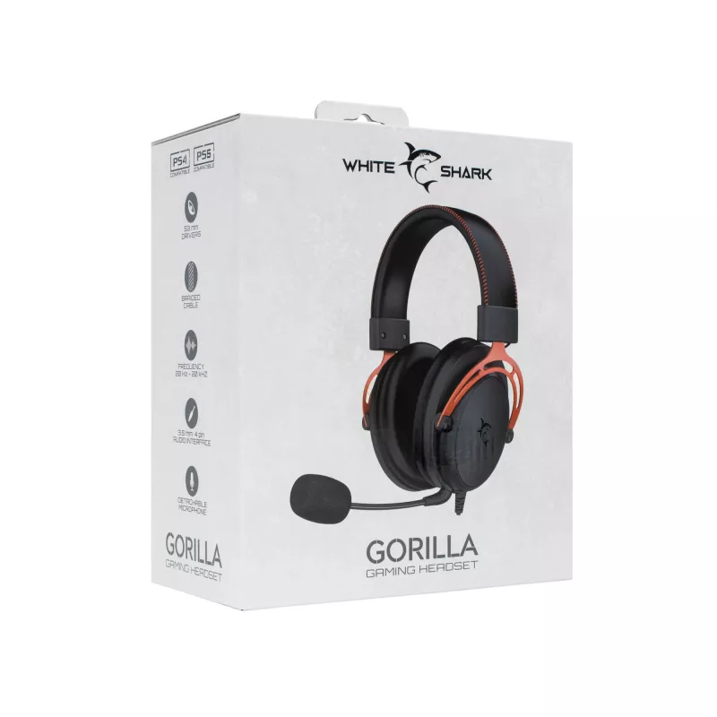 Austiņas White Shark GH-2341 Gorilla Melns/Red
