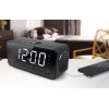 Modinātājradio Muse M-192 CR — digitālais pulkstenis, FM uztvērējs, 1,8 collu LED displejs, melns koks, maiņstrāva 100–240 V, AAA rezerves