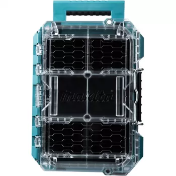 MAKTRAK Organizer compact, instrumentu kaste zila/caurspīdīga, caurspīdīgs vāks