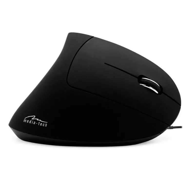 MEDIA-TECH VERTIC MT1122 vadu vertikālā pele 6400 DPI melna