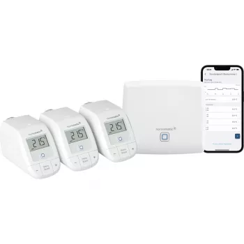 Smart Home iesācēja komplekts apkurei HomeMatic HmIP-HAP ar 3 radiatoru termostatiem
