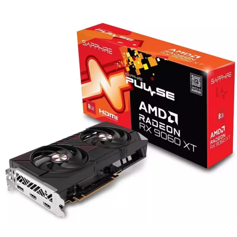 Grafikas karte Sapphire Radeon RX 9060 XT 8GB GDDR6, 128-bit, PCIe 5.0, 3320 MHz, 2x DP + HDMI