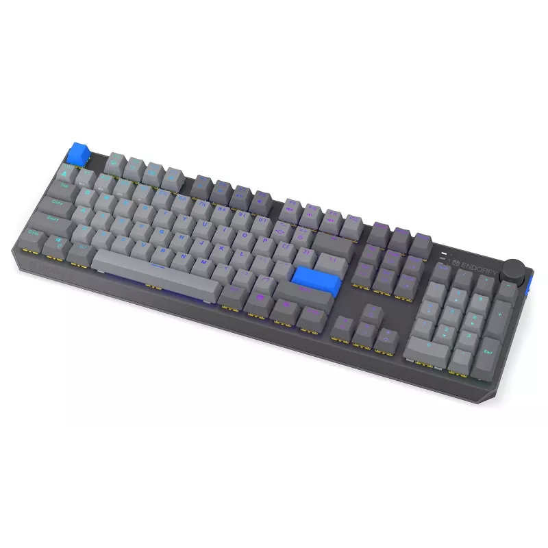 Bezvadu tastatūra ENDORFY Thock V2 — ergonomisks izkārtojums, RGB apgaismojums, bezvadu savienojums