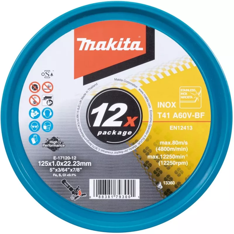 Makita E-17120-12 griešanas disks, taisns, 125 mm, 12 gab. (E-17120-12)