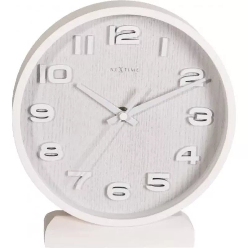 NeXtime klok 5192wi Wood Wood Small 22x20 cm, sienas, balts