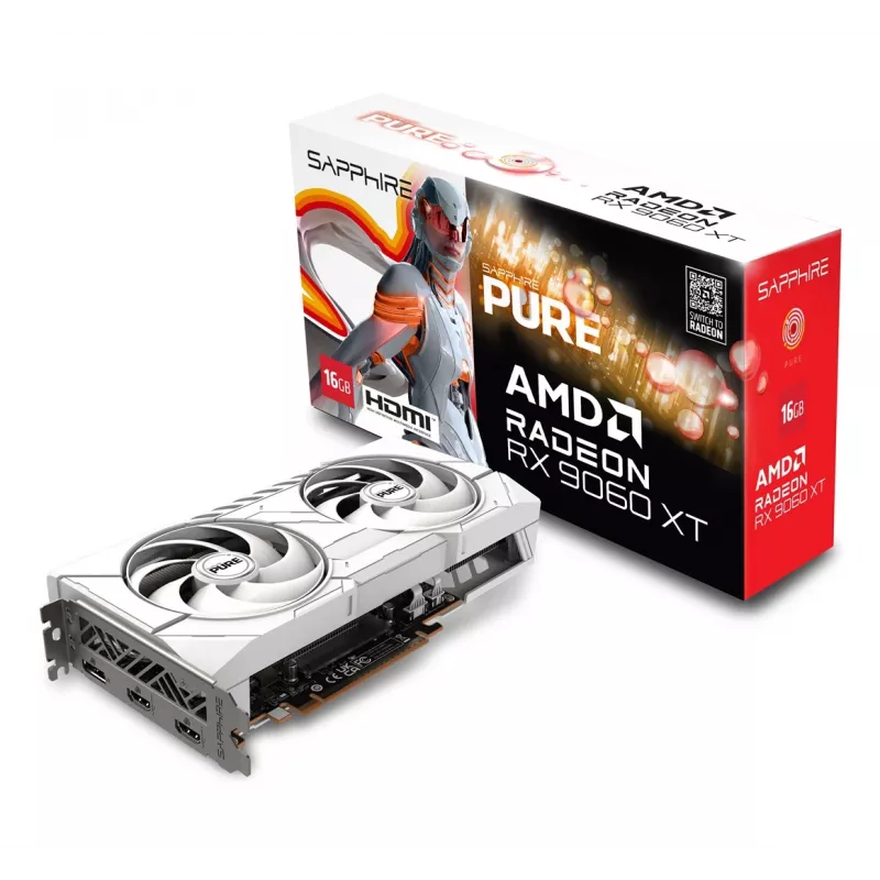 SAPPHIRE PURE Radeon RX 9060 XT Gaming OC 16GB grafikas karte