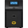 ORVALDI ID2K0CH Line-Interactive 2 kVA / 1200 W bezpārtraukuma barošanas avots, 24 V, 9 Ah akumulatori, LCD, USB, kompakts melns