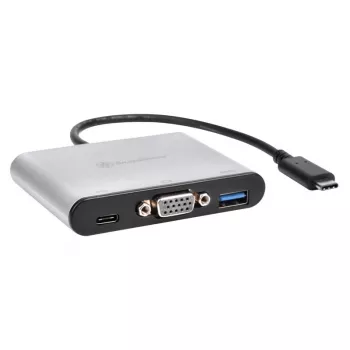 Ārējais video adapteris SILVERSTONE CH7517 USB-C uz VGA (Chrontel CH7517) ārējā displeja savienojums