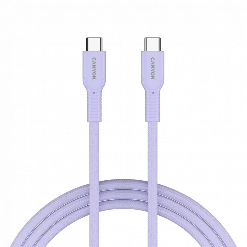CANYON kabelis OnWire 60CL C-C 60W COLOR Pīts 1m Purpurs