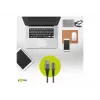 USB-A uz Lightning kabelis GOOBAY 2 m, tekstila apvalks, 3,3 mm diametrs, pelēks kosmosa/sudraba