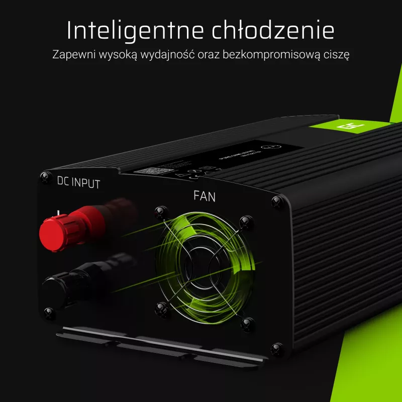 zaļa Cell® Strāvas pārveidotājs 24 V uz 230 V 300 W melns