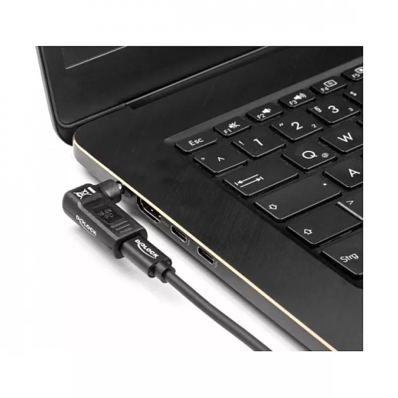 DeLOCK adapteris USB Type-C ligzda uz Dell 7.4 x 5.0 mm spraudnis 90° leņķī