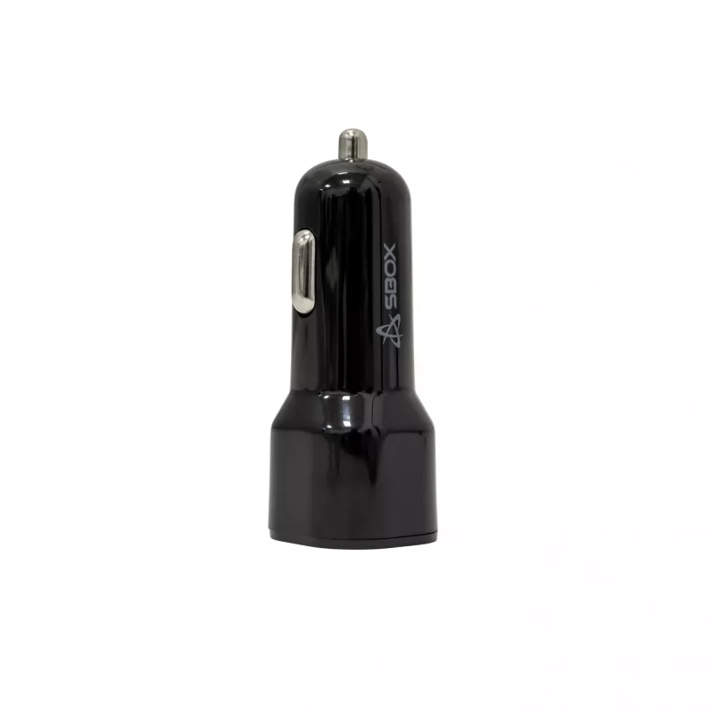 Auto lādētājs SBOX CC-038 38W melns — divu portu USB strāvas adapteris transportlīdzeklim