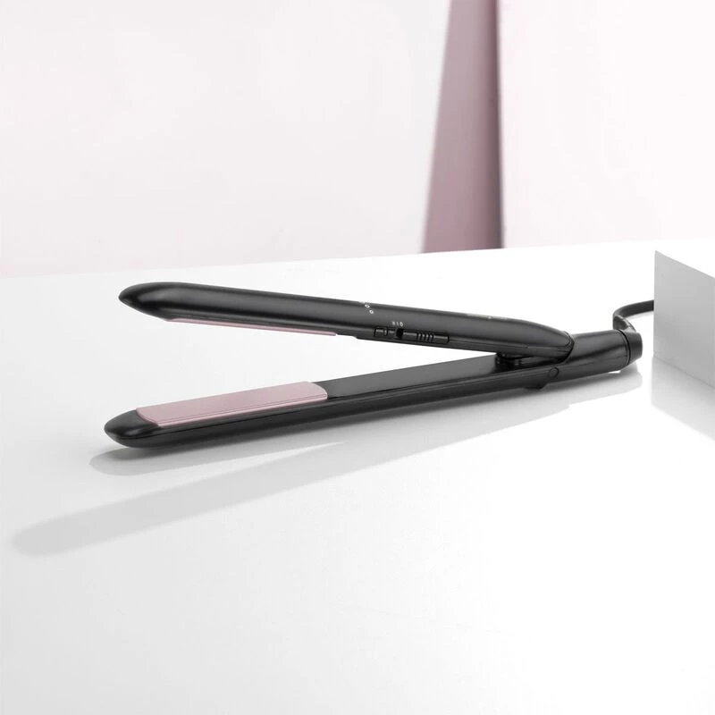 Iztaisnošanas gludeklis BaByliss CERAMIC 230 — Keramikas plāksnes, 2 karstuma līmeņi, 1,8 m vads, Melns