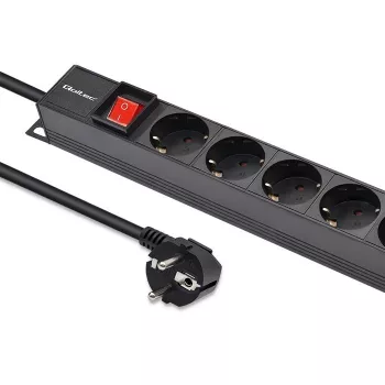 Qoltec Alumīnija PDU RACK | 16A | 16 x Schuko | Vertikāls | 1.8m