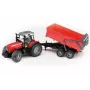 Traktora modelis BRUDER Massey Ferguson 7480 ar pašizgāzēju piekabi