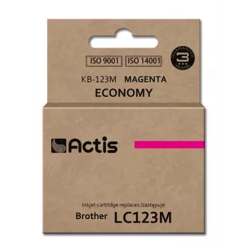 Actis KB-123M tintes kasetne (aizstāj Brother LC123M/LC121M; standarta; 10 ml; fuksīna)