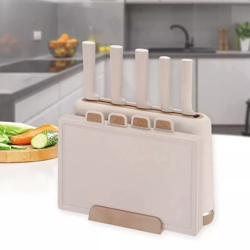 Maestro MR-1412-BEIGE nažu komplekts ar bloku + griešanas dēļu komplekts Bēšs