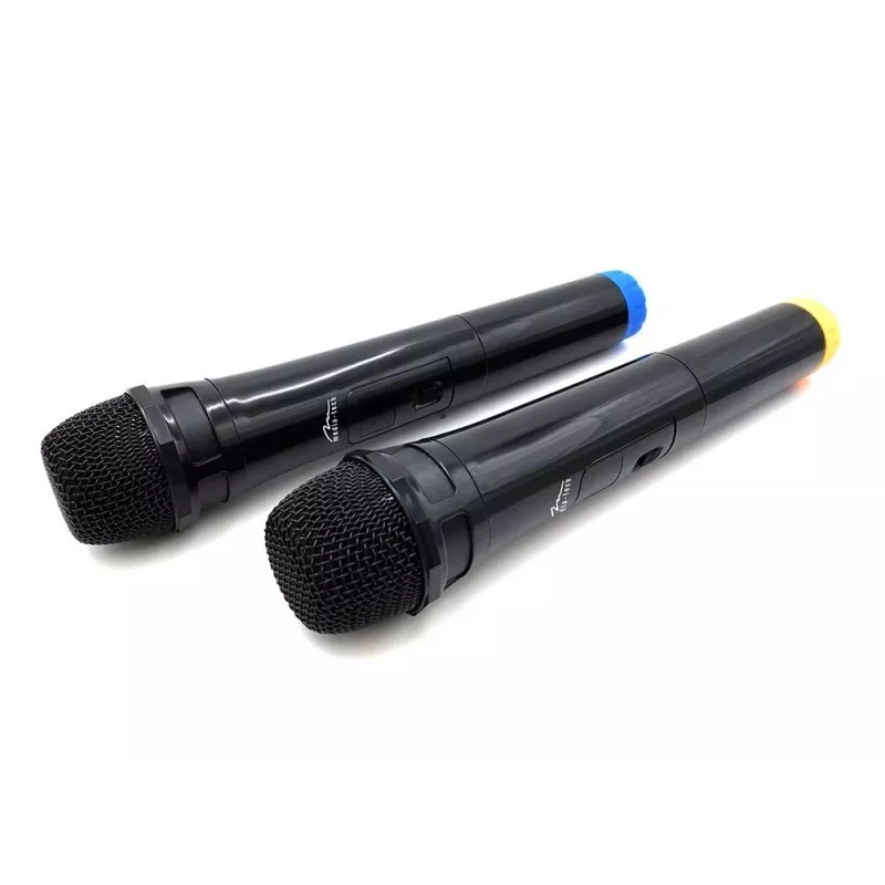 Karaoke mikrofons MEDIA-TECH MT395 Accent Pro — vadu, melns, ieslēgšanas/izslēgšanas slēdzis, maks. attālums 20 m, iepakojumā 2 gab.