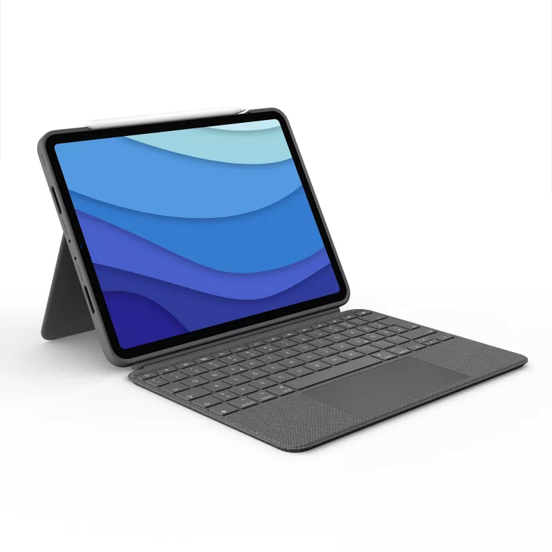 Korpuss ar tastatūru Combo Touch US iPad Pro 11 1.,2.,3. paaudze pelēks