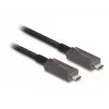 DeLOCK Active Optical USB-C Video + Data + PD Kabelis 10 m Melns