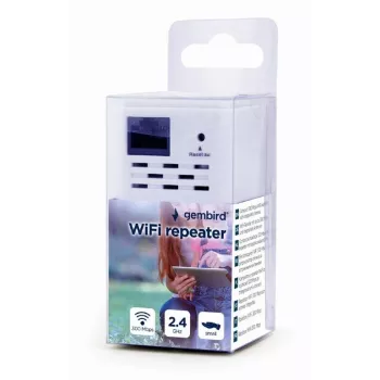 Tīkla retranslators Gembird WNP-RP300-03, 300 Mb/s, 2,4 GHz, 3 dBi iekšējā antena, 1x RJ-45