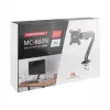 Maclean MC-860N Monitora stiprinājums ar gāzes atsperi, 13-27 inch, 8 kg, melns