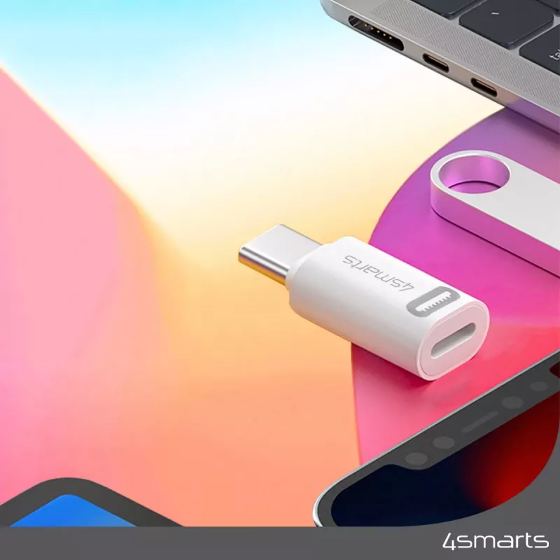 savienotāju adapteris 4smarts 540711 Lightning USB-C balts
