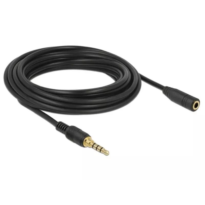 Audio kabelis 3,5 mm tēviņš uz mātīti DeLOCK 85635 5 m Melns
