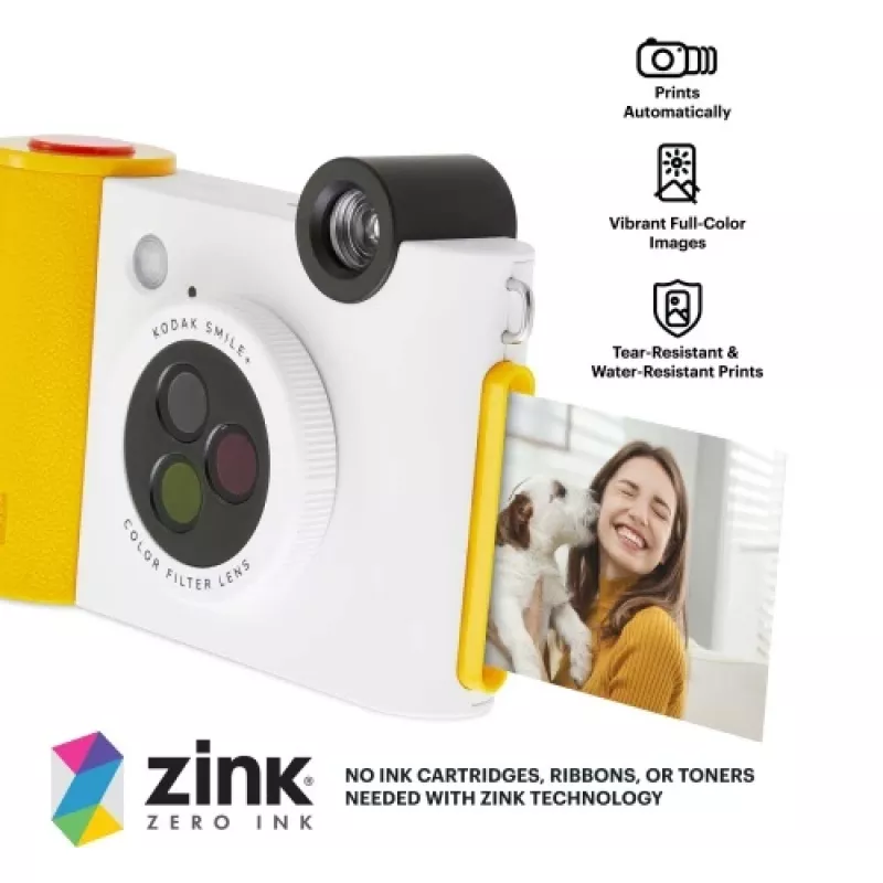 Kodak SMILE+ momentānā drukas kamera, 2x3'', balta