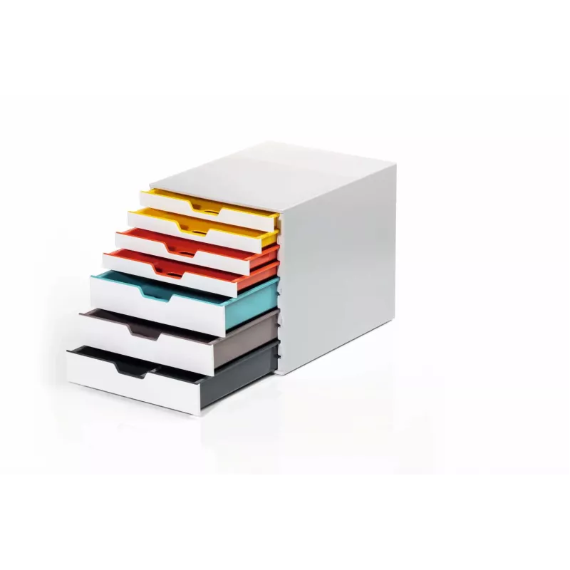 Durable VARICOLOR MIX 7 pelēka plastmasas kumode ar 7 atvilktnēm