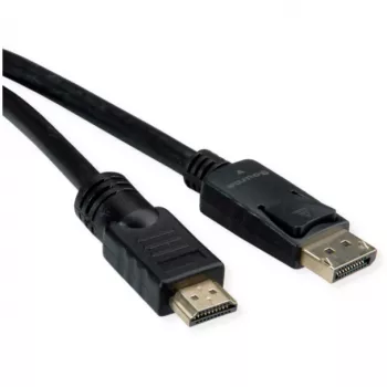 Video kabeļa adapteris ROLINE 11.04.5776 7.5 m HDMI A tipa DisplayPort melns