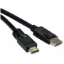 Video kabeļa adapteris ROLINE 11.04.5776 7.5 m HDMI A tipa DisplayPort melns