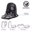 Mugursoma XDDESIGN Bobby Hero Small, pretaizdzīšanas, 11,5 L, planšetdators līdz 12,9 collām, PET/putas, melna