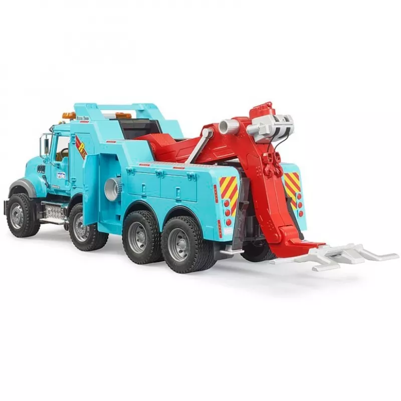 BRUDER MACK Granite evakuatora modelis ar gaismas un skaņas moduli 02831, aksesuārs 1:16 mēroga transportlīdzekļiem