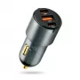 Automašīnas lādētājs everActive CC-40Q QC3.0 60W, USB automašīnas strāvas adapteris mobilo ierīču uzlādēšanai