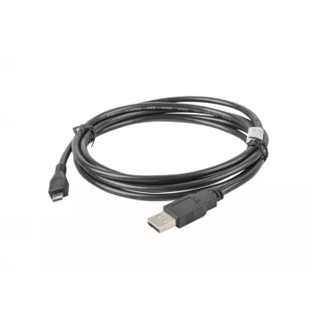 USB 2.0 kabelis LANBERG CA-USBM-10CC-0018-BK, Micro-USB B uz USB A, 1,8 m, melns