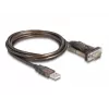 Adapteris USB 2.0 Type-A uz seriālo RS-232 D-Sub 9 pin tēviņu DeLOCK 62646