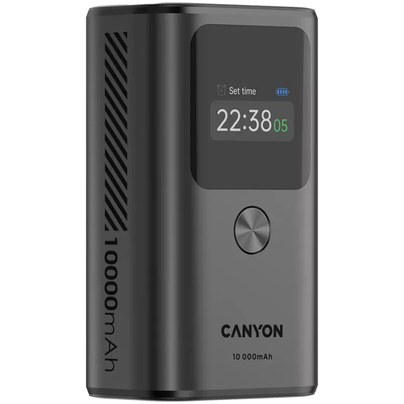 Pārnēsājams barošanas bloks CANYON OnPower 130 TFT 10000 mAh