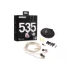 Shure SE535 austiņas, vadu, iekšauss, skatuves/studijas, caurspīdīgas