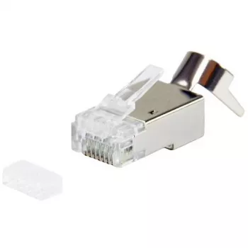 Ekranēts RJ45 spraudnis EQUIP Cat 8.1, vīrišķais, sudraba, 50 gab., 11.7×22.5 mm, 3.7 g