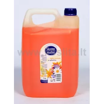 Šķidrās ziepes ar glicerīnu, ziedu smarža 5l