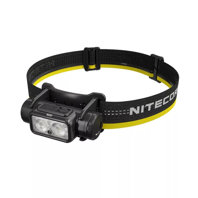 Galvas lukturītis Nitecore NU50 melns dzeltens LED ūdensizturīgs triecienizturīgs