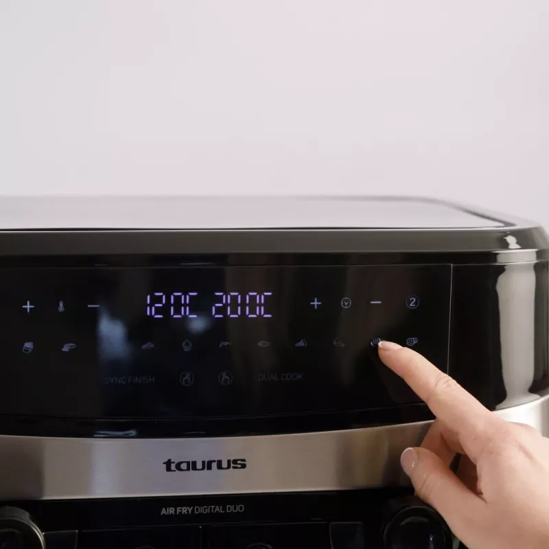 Taurus Air Fry Digital Duo Double 9 L 2200 W karstā gaisa fritieris Melns