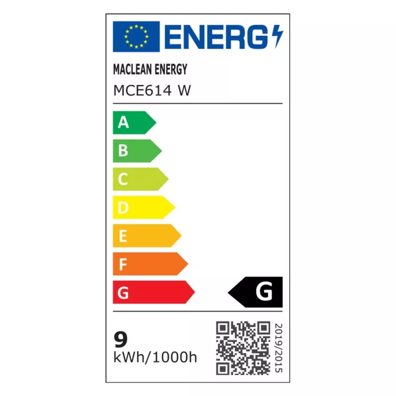 LED galda lampa MACLEAN MCE614W 9W, balta, regulējams slīpums un aptumšojama