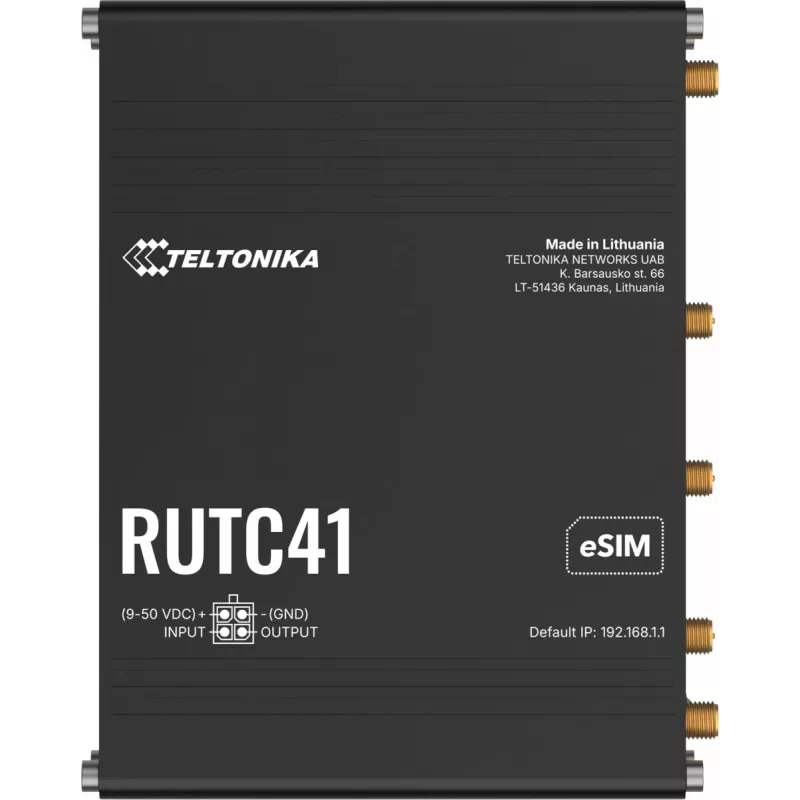 TELTONIKA RUTC41 4G LTE EDGE rūpnieciskais mobilais maršrutētājs, rūpnieciskais mobilais maršrutētājs RUTC41000000