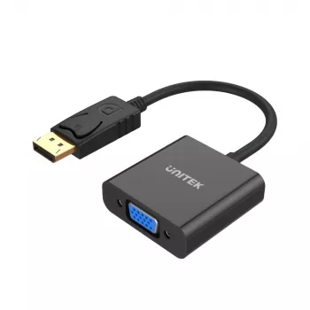 UNITEK Y-5118E DisplayPort–VGA adapteris, melns, vīrišķais
