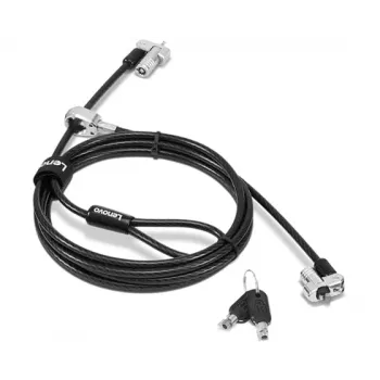 Lenovo Kensington NanoSaver Twin Head Nano/MS 2.0 drošības kabeļa slēdzene, melna, 2,4 m