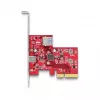 DeLOCK PCI Express x4 karte USB 10 Gbps Type-C Type-A Low Profile