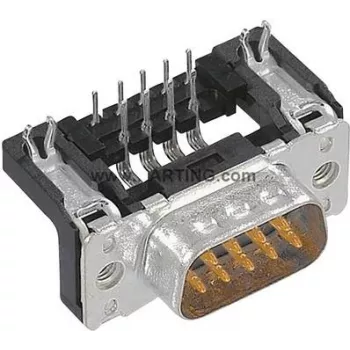 Harting D-SUB tapu galvene 90 °, polu skaits: 15, lodēšana 09 66 262 6811 1 gab. (09 66 262 6811)